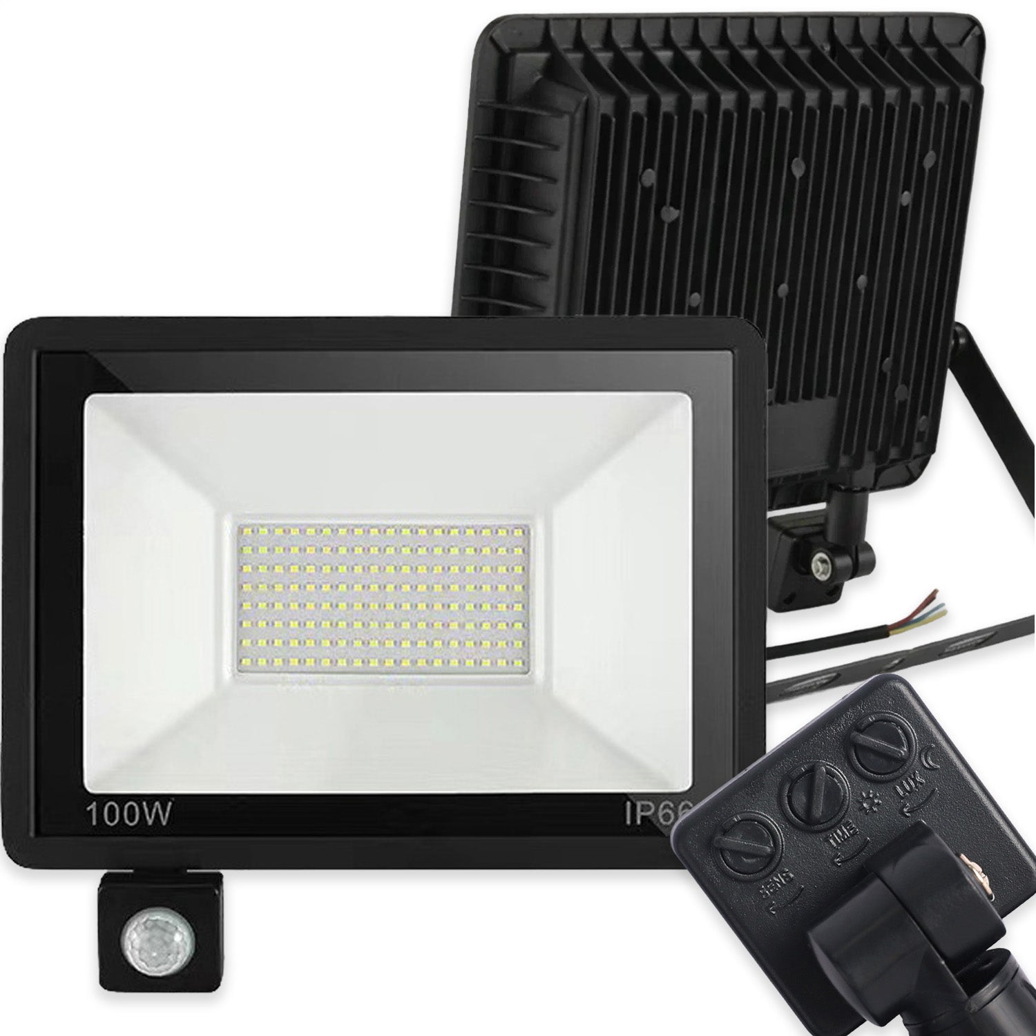 HALOGEN WORKING GARAGE SPOTLIGHT FLOODLIGHT TWILIGHT MOTION SENSOR 100W