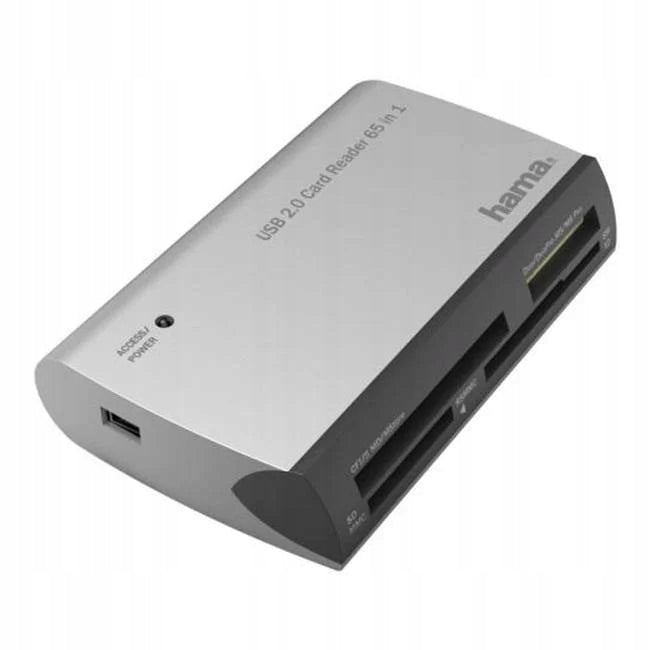 HAMA All in One Card Reader, USB 2.0, SD / microSD / CF / MS, 480 Mbps, Sil