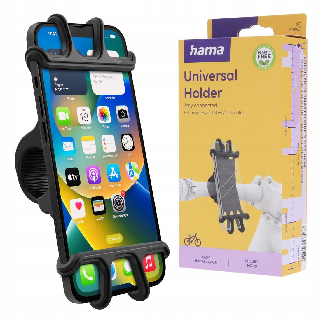 HAMA FLEXIBLE SILICONE BICYCLE PHONE HOLDER