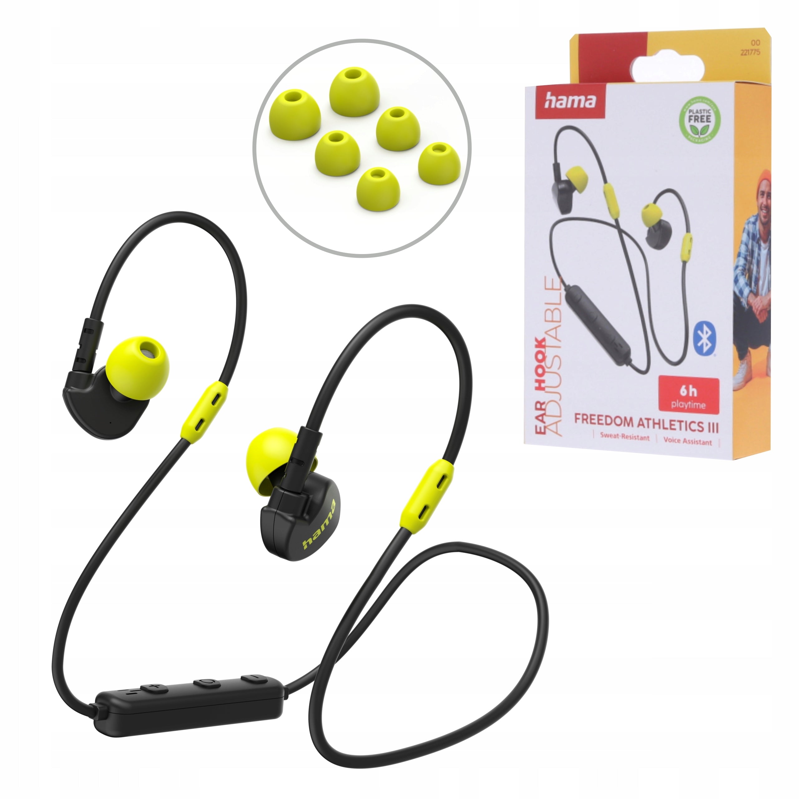 HAMA FREEDOM ATHLETICS II IN-EAR HEADPHONES WITH SPORTS MICROPHONE