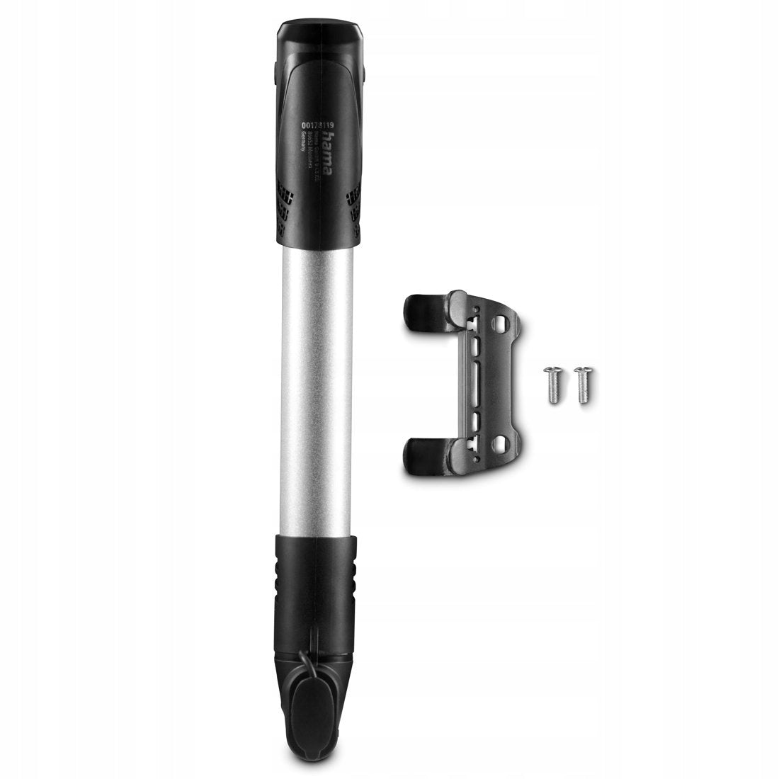 HAMA MINI UNIVERSAL BICYCLE PUMP WITH FRAME HOLDER BLACK 4 BAR Maximum pressure 4 bar