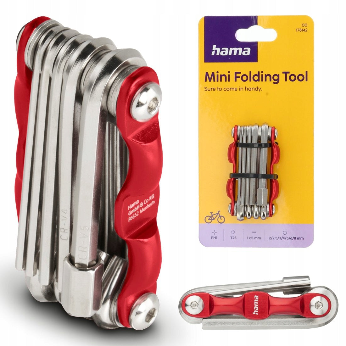 HAMA MULTITOOL FOLDING WRENCH SET FOR BIKE MULTIKEY COMPACT