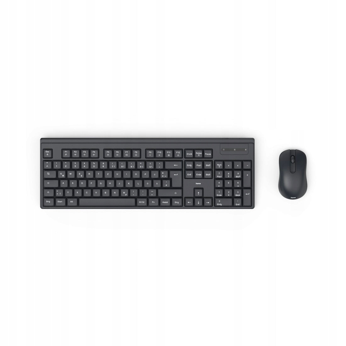 HAMA SET WKM-100 QWERTY US BLACK Assist AI