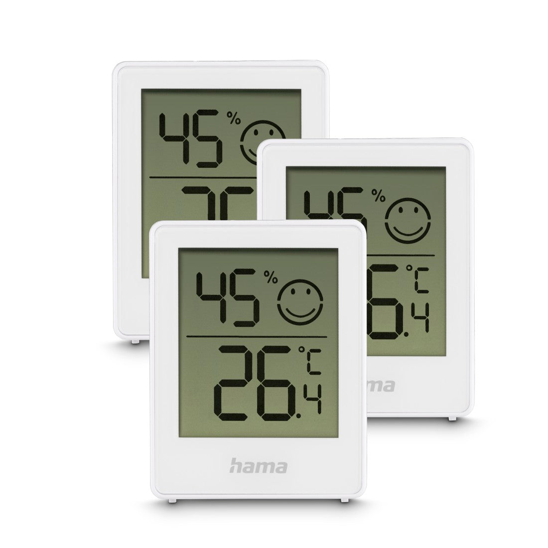 HAMA THERMOMETER INTERNAL HYGROMETER CRES WHITE SET OF 3 Color white
