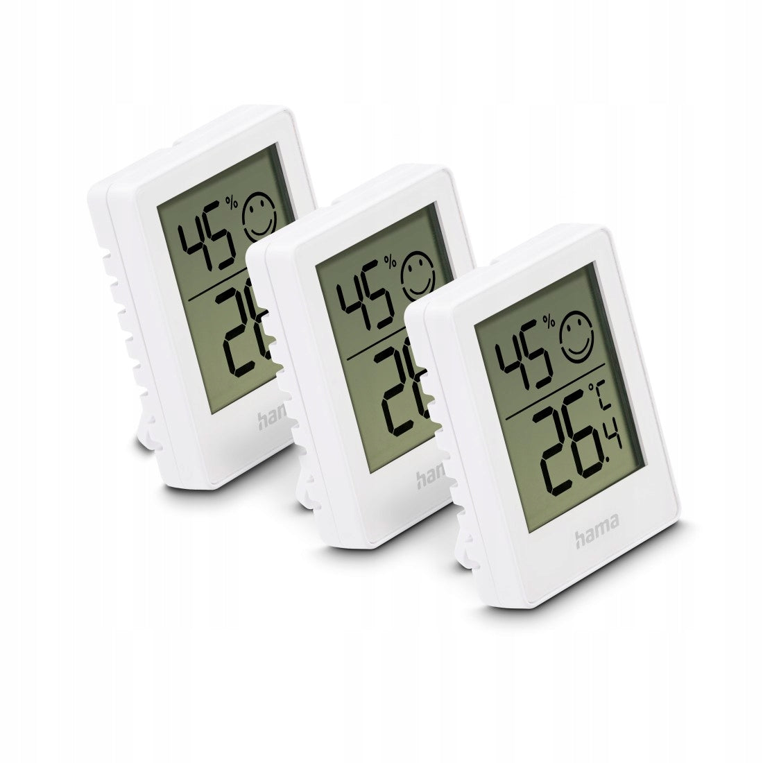HAMA THERMOMETER INTERNAL HYGROMETER CRES WHITE SET OF 3 Packaging status original