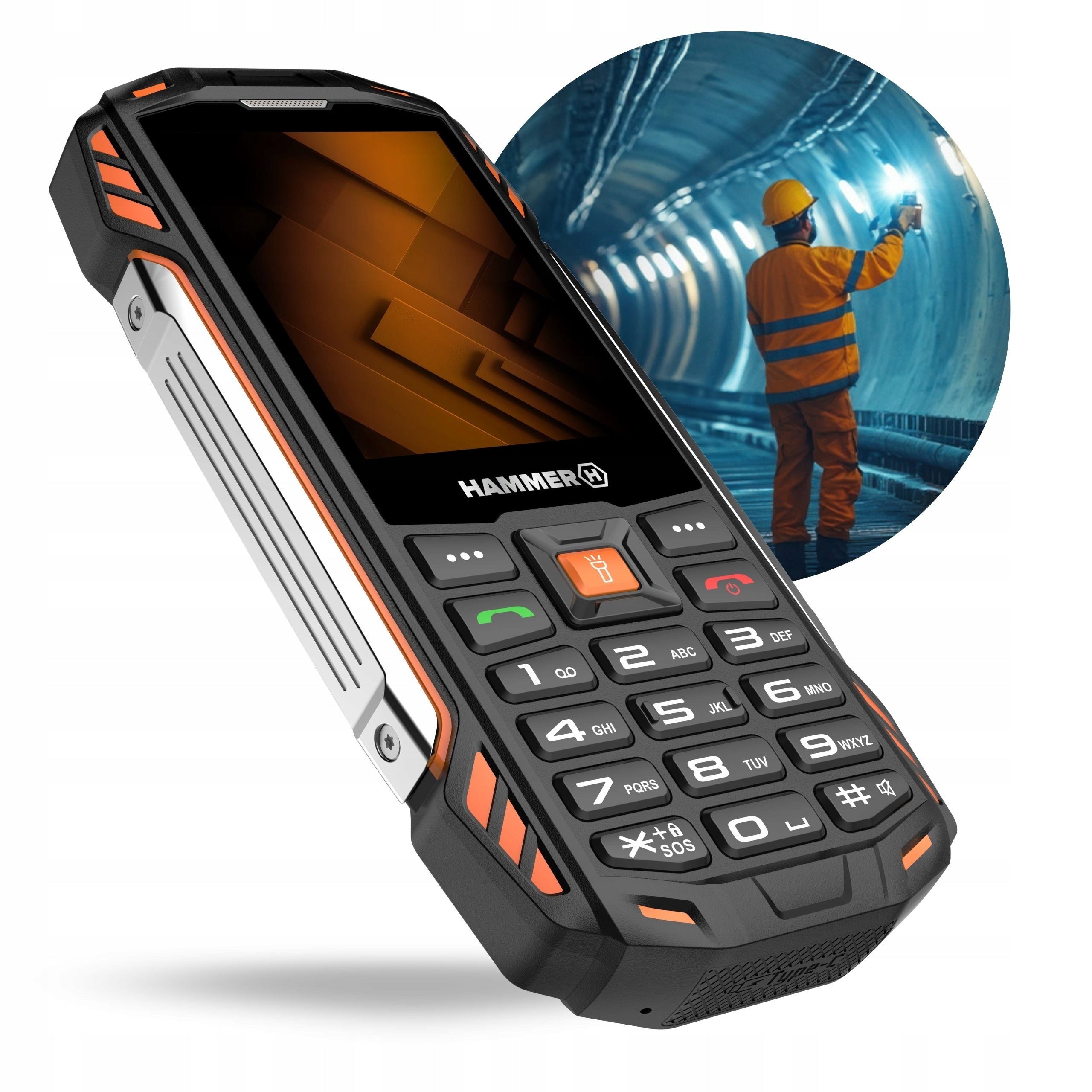 HAMMER POWER PLUS 2G MOBILE PHONE WATERPROOF STRONG ARMORED LIMITED Headphones included no