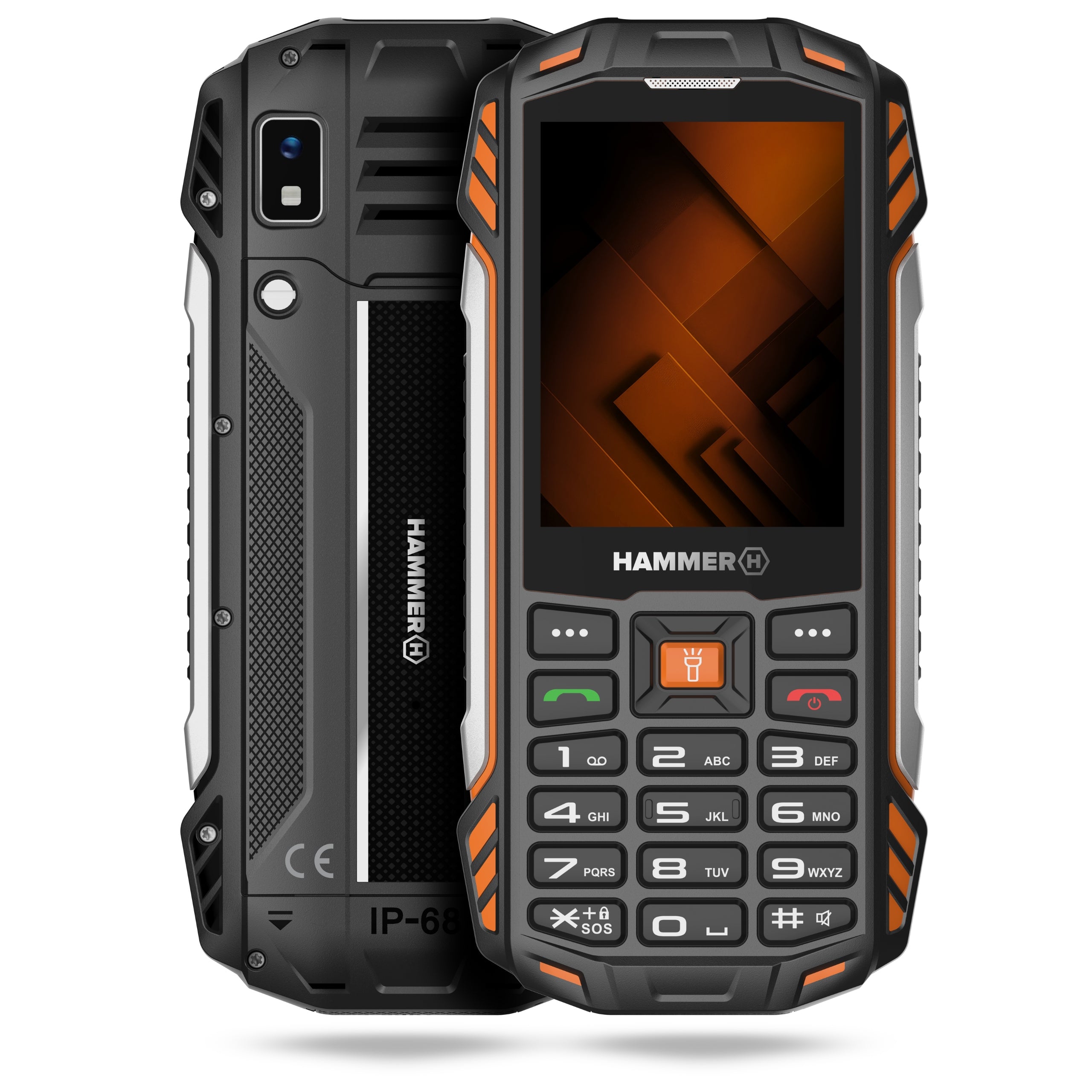 HAMMER POWER PLUS LTE MOBILE PHONE WATERPROOF STRONG ARMORED LIMITED Headphones included no