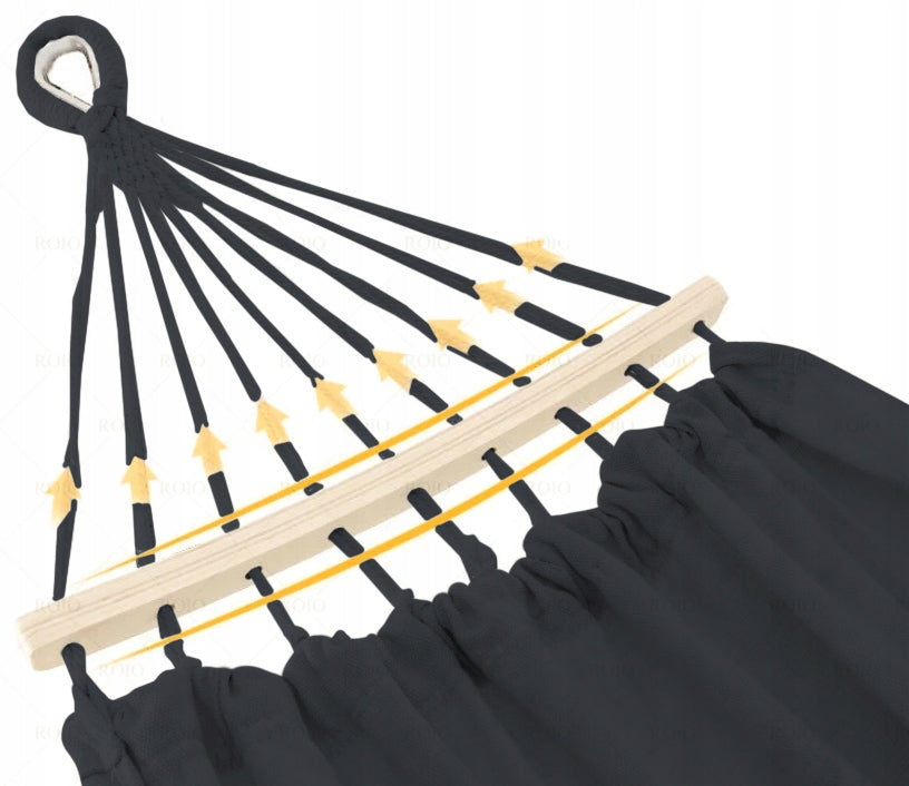 HAMMOCK 2 PERSON GARDEN SWING STRONG ROUND REINFORCED HEADBAND LARGE BAG Material of manufacture fabric