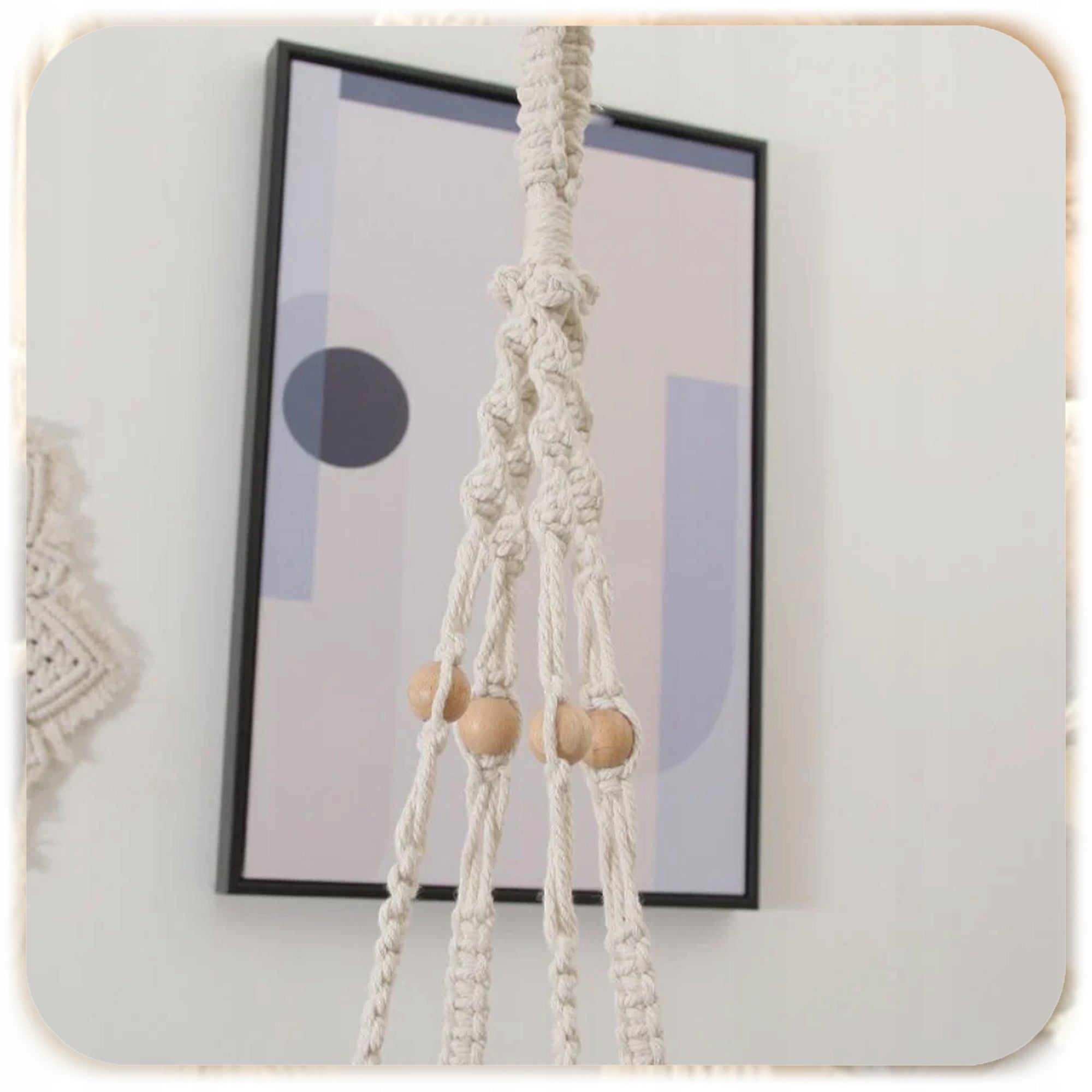 HAMMOCK CAT BED BOHO MACRAME HANGING UNDER THE CEILING 40x40CM + PILLOW Product width 40 cm
