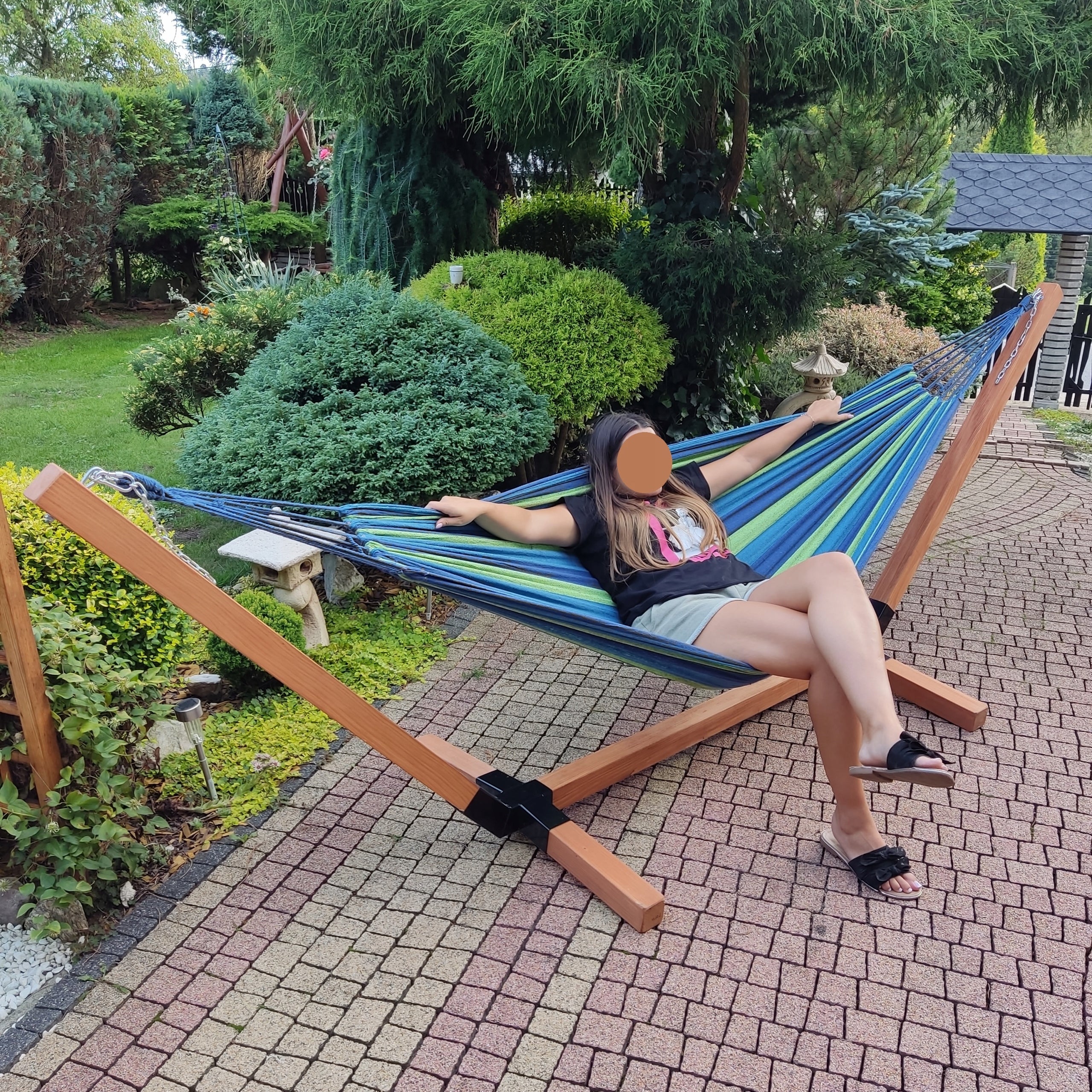 HAMMOCK FRAME IMPREGNATED STAND STRONG 2-PERSON 300KG Model 70x70