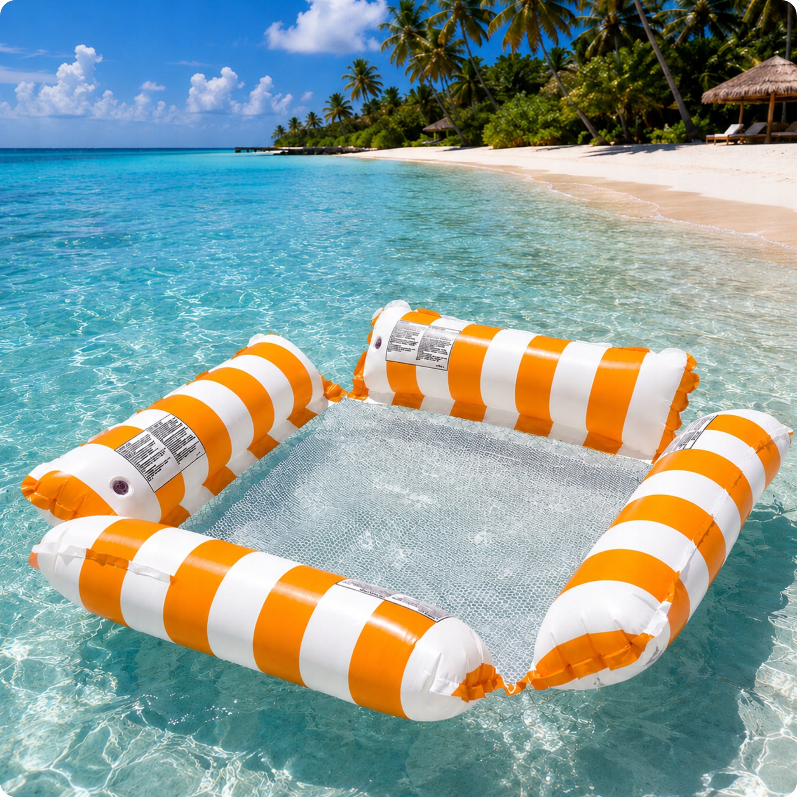 HAMMOCK LOUNGER BEACH WATER MATTRESS FOR SWIMMING POOL INFLATABLE WITH MESH Manufacturer code HAMAK WODNY MATERAC DO PŁYWANIA Z SIATKĄ