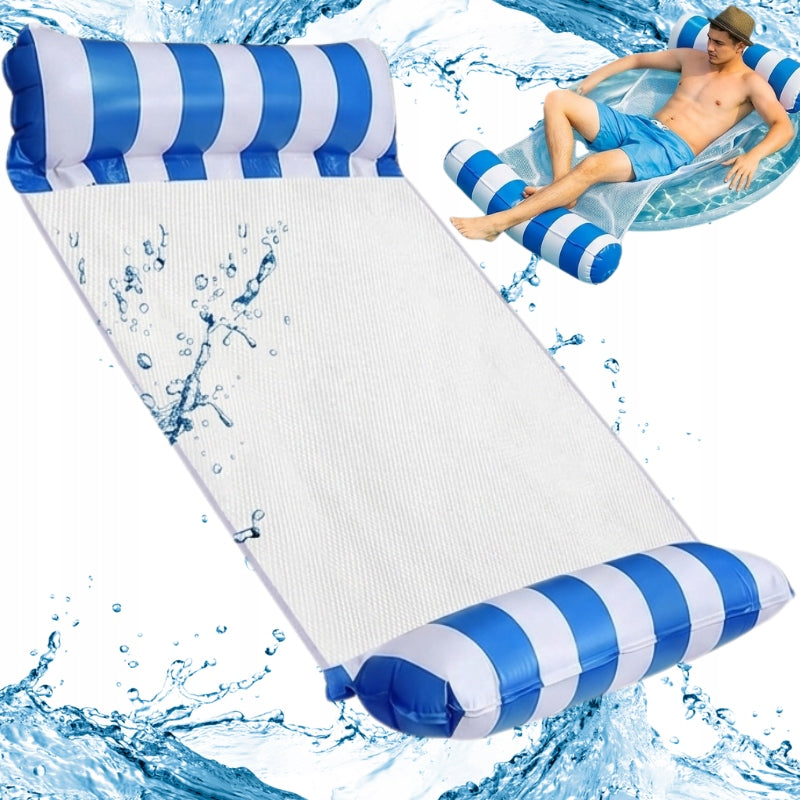 HAMMOCK MATTRESS INFLATABLE WATER SWIMMING CHAIR SUN LOUNGER FOR SWIMMING POOL VACATION