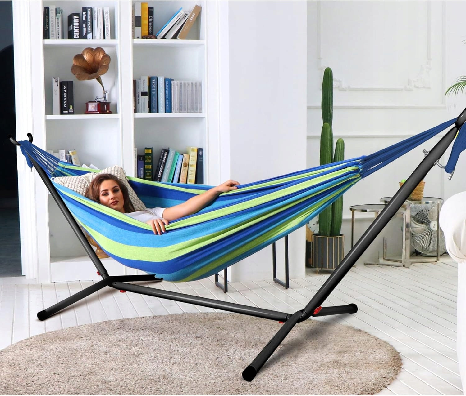 HAMMOCK RACK GARDEN STAND METAL DOUBLE STRONG 250 KG +BAG EAN (GTIN) 5907699024421