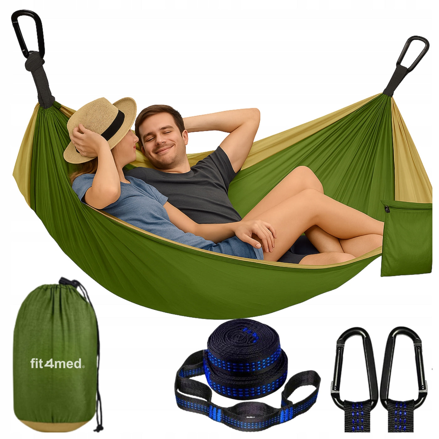 HAMMOCK SWING 2-PERSON 300x200 LARGE 300KG XXL LIGHT STRONG QUICK INSTALLATION
