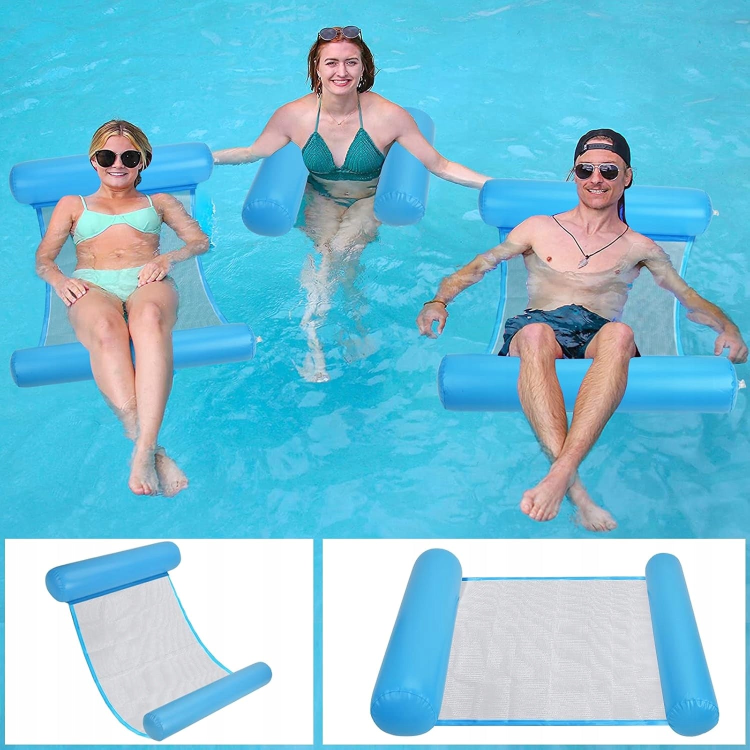 HAMMOCK WATER MATTRESS FOR SWIMMING BEACH INFLATABLE CHAIR FOR SWIMMING POOL STRONG 120CM Packaging status original