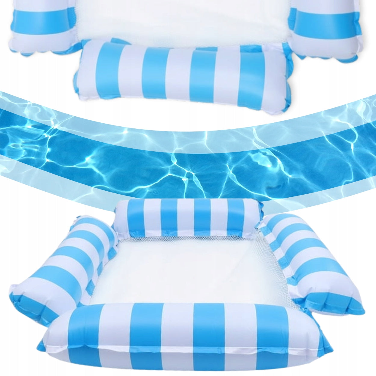 HAMMOCK WATER MATTRESS FOR SWIMMING INFLATABLE WITH MESH FOR SWIMMING POOL SUN LOUNGER FOR WATER Brand SPI 55