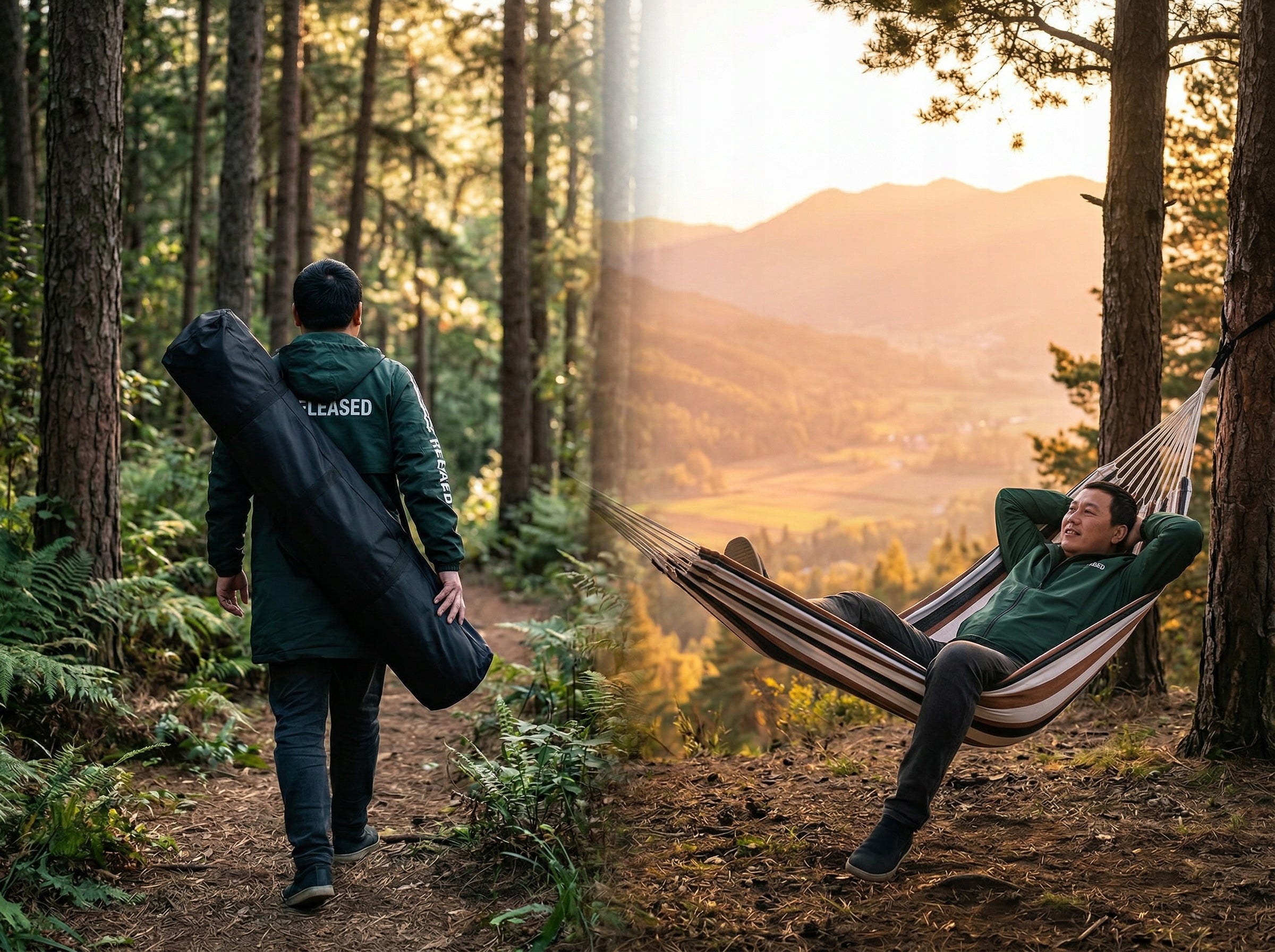 HAMMOCK WITH FRAME Frame for hammock GARDEN HAMMOCK TWO-PERSON 200KG + BAG Model LF60157