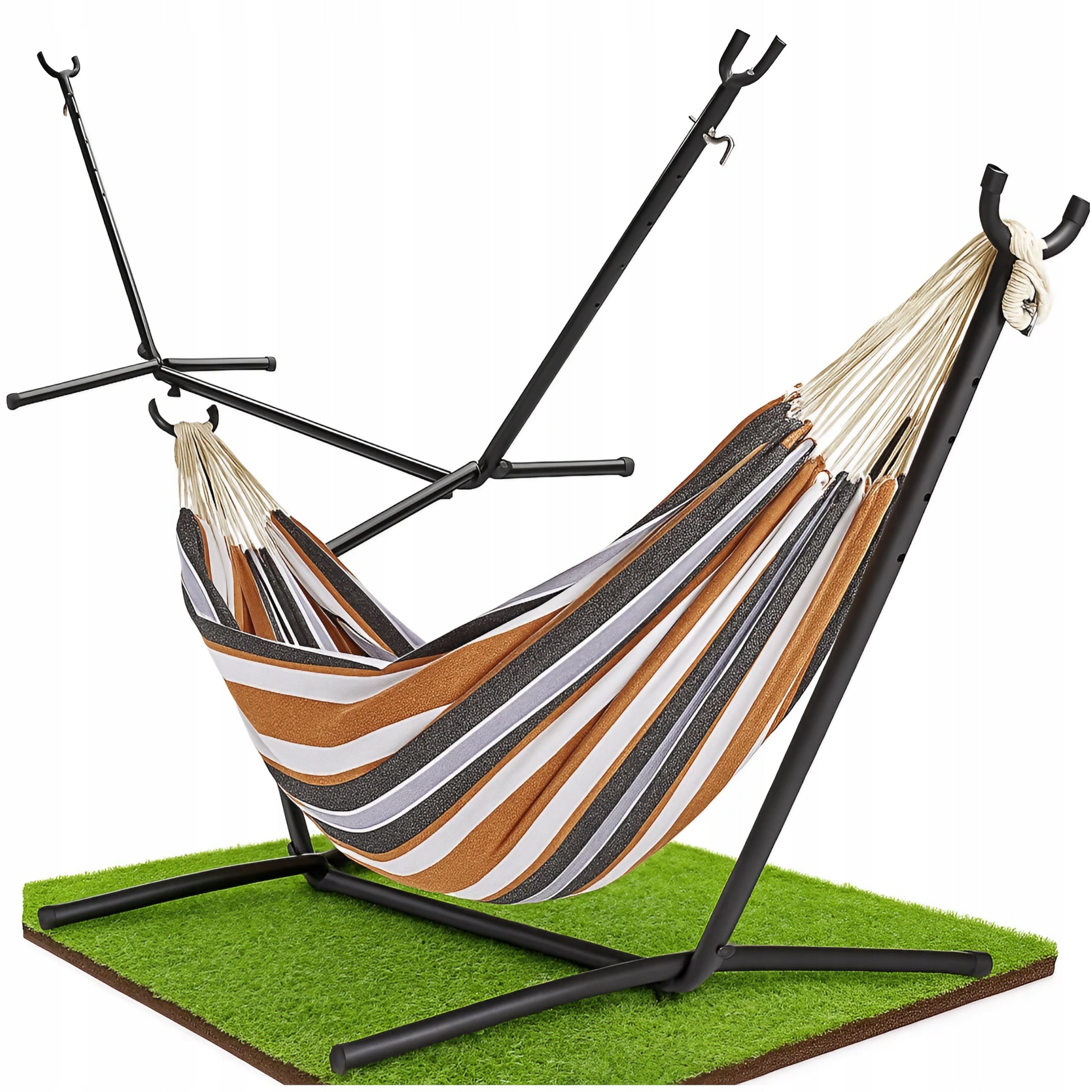 HAMMOCK WITH FRAME Frame for hammock GARDEN HAMMOCK TWO-PERSON 200KG + BAG Packaging status original