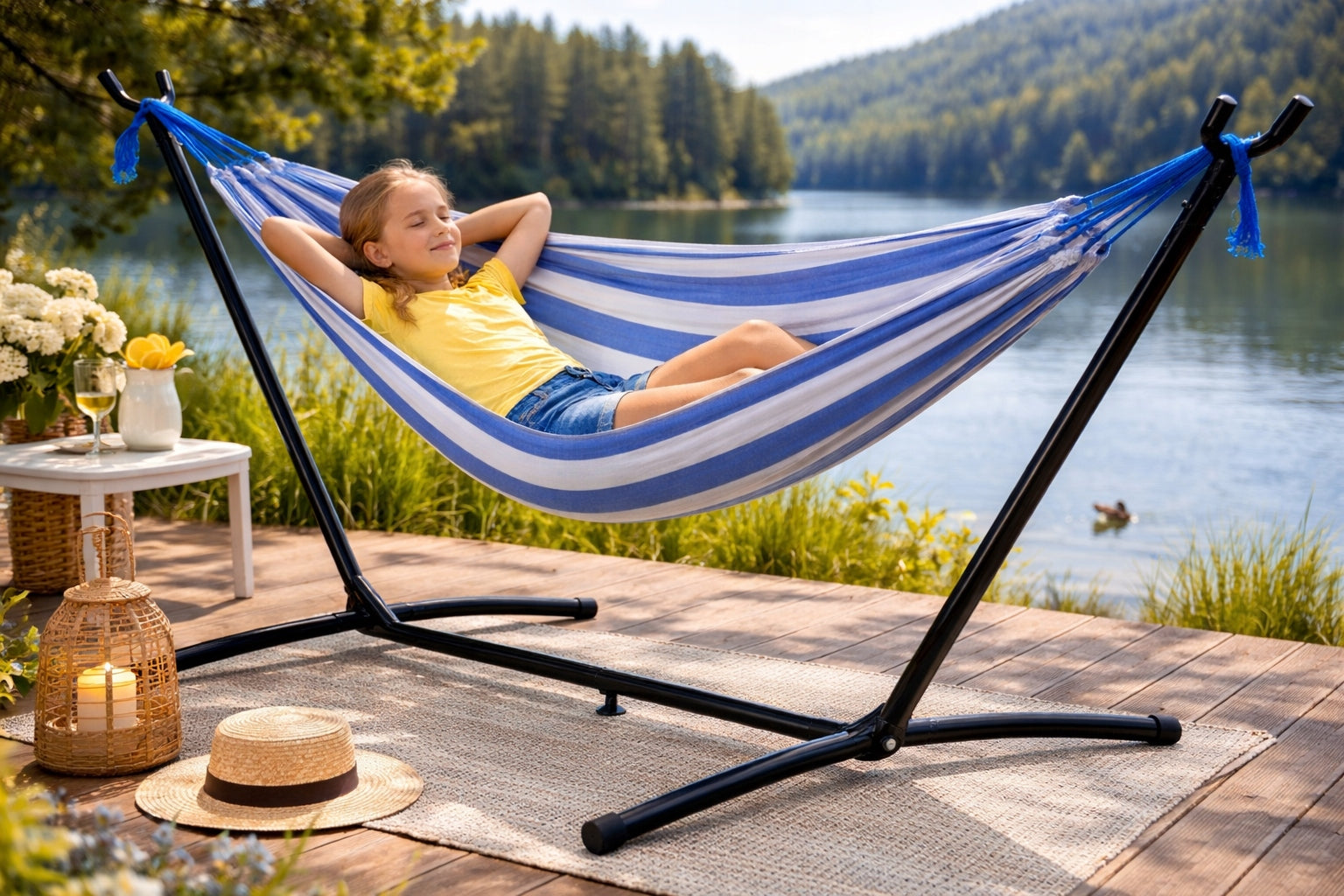 HAMMOCK WITH GARDEN FRAME DURABLE MATERIAL FRAME COVER BAG Manufacturer code WZMACNIANY TURYSTYCZNY