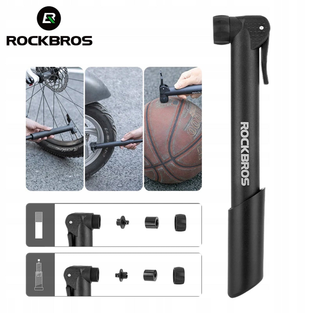 HAND BICYCLE PUMP FOR BICYCLE BALLS COMPACT PRESTA SCHRADER ROCKBROS Brand Rockbros