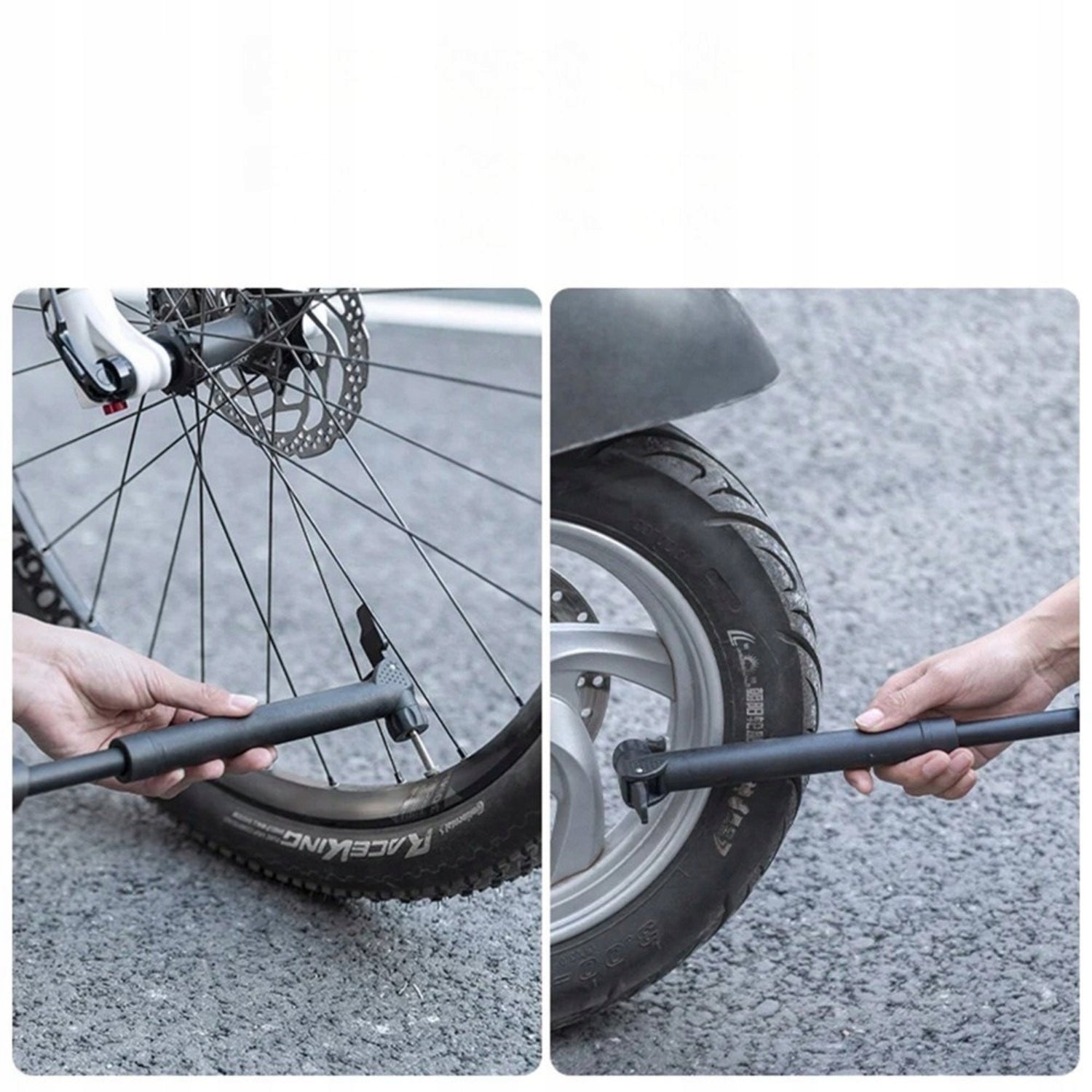 HAND BICYCLE PUMP FOR BICYCLE BALLS COMPACT PRESTA SCHRADER ROCKBROS Length 27 cm