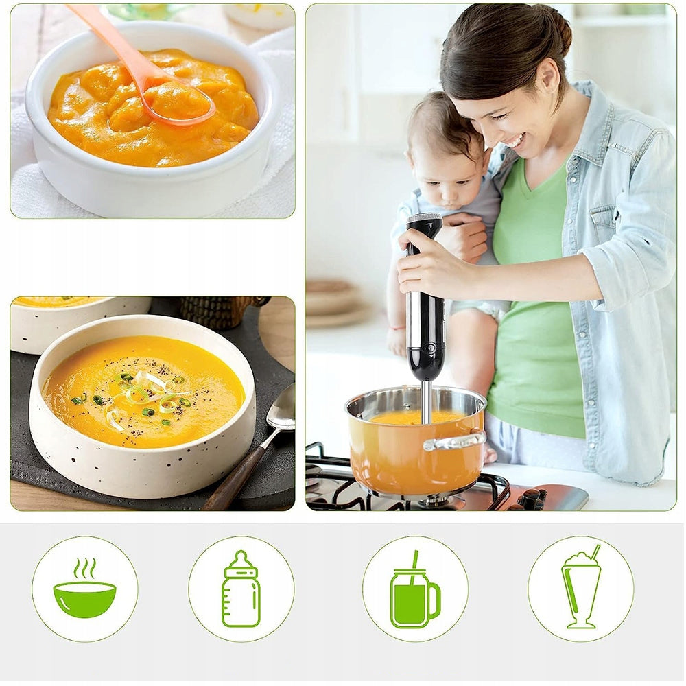 HAND BLENDER 1000W FOR COCKTAILS SOUP PUREE TURBO FUNCTION REPLACEABLE TIPS Manufacturer code SK-02042