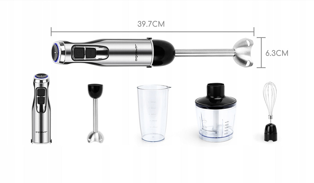 HAND BLENDER 1000W WHISK MALAXER CRUSHES ICE BLENDER + ACCESSORIES Power rating 1000 W