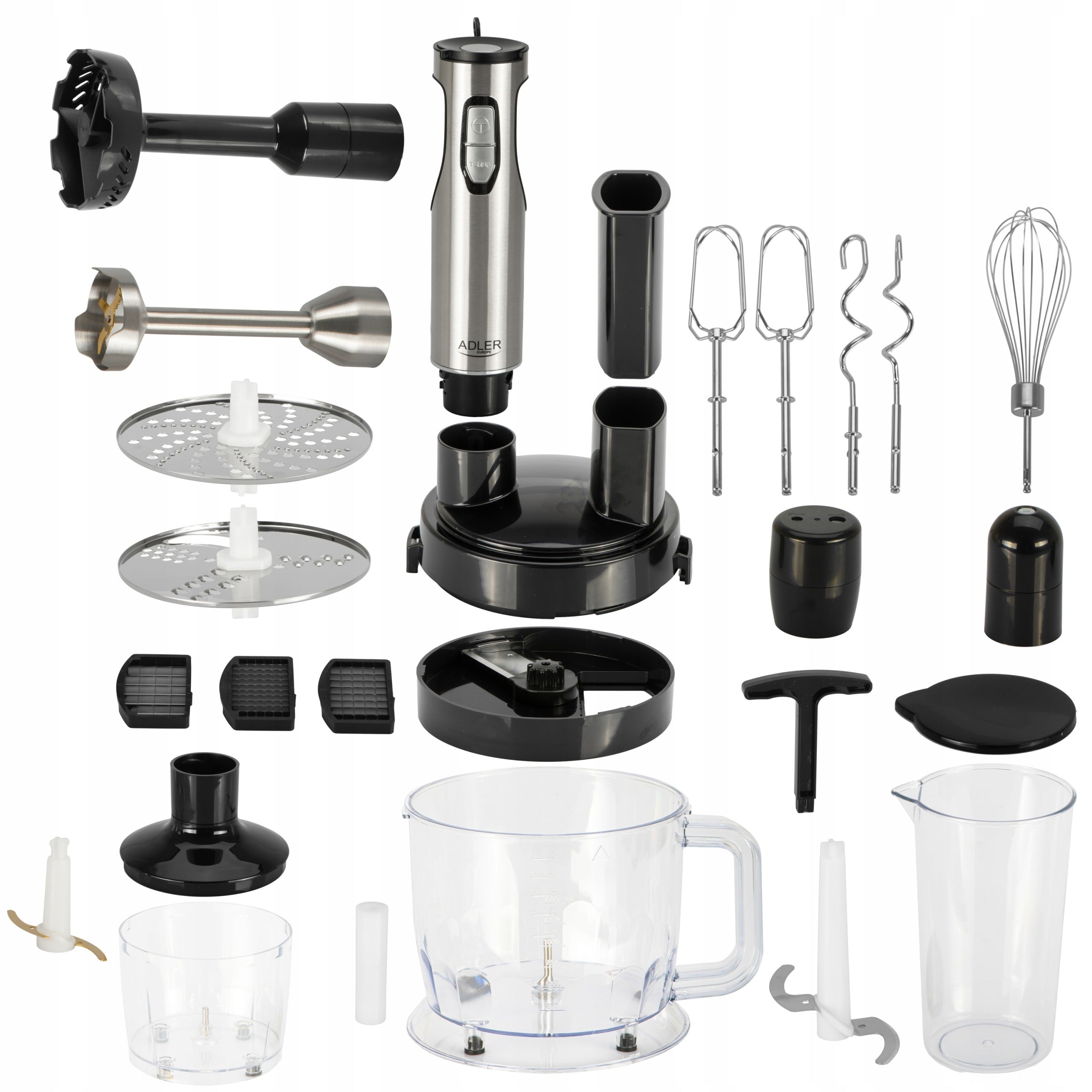HAND BLENDER 1800W FOOD PROCESSOR MIXER SET 26 TITANIUM COMPONENTS Packaging status original