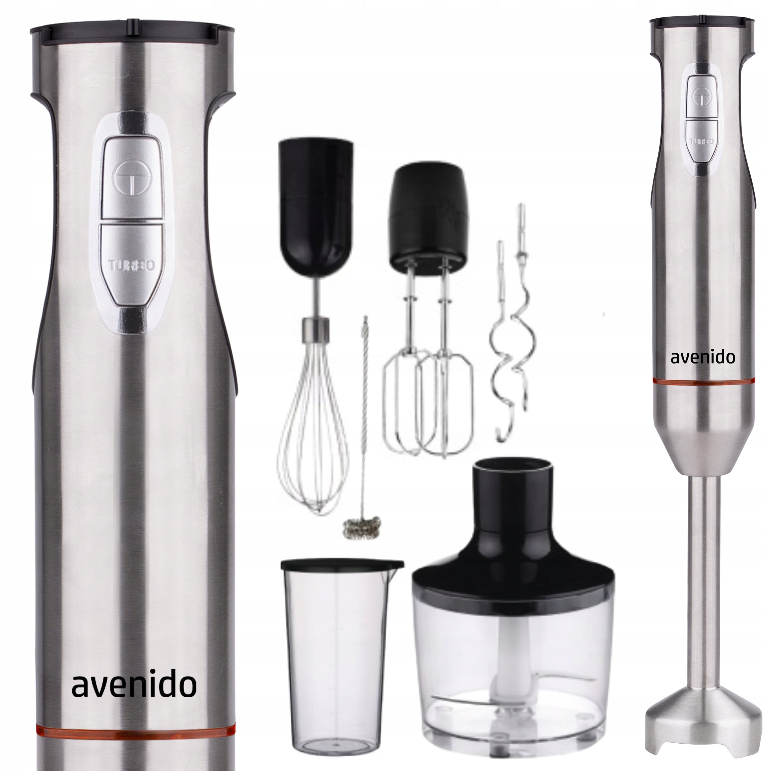 HAND BLENDER 1800W FOOD PROCESSOR MIXER SHAKER TITANIUM BEATER Packaging status original