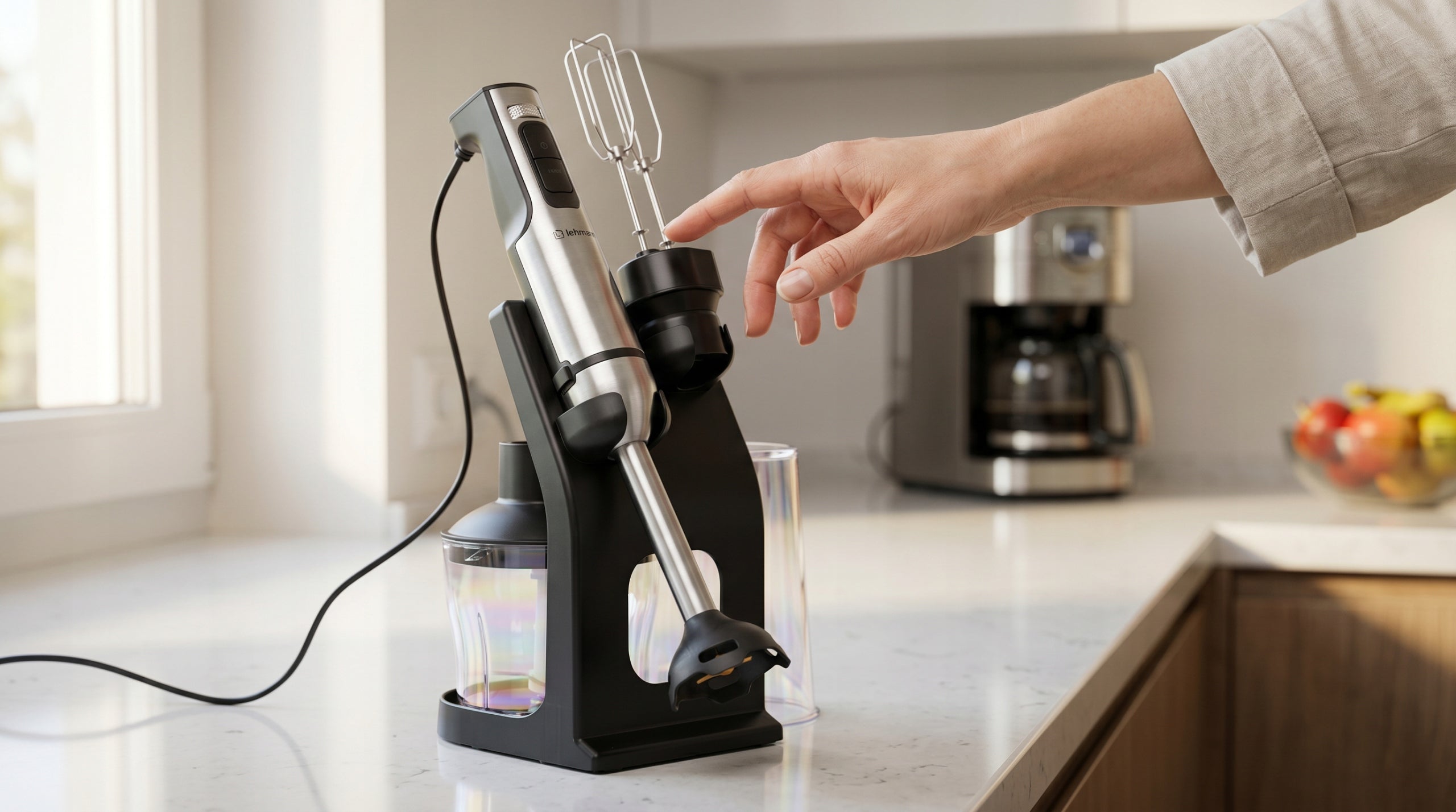 HAND BLENDER 2000W MULTIFUNCTION MIXER WITH DISPLAY INCISOR STAND Packaging status original