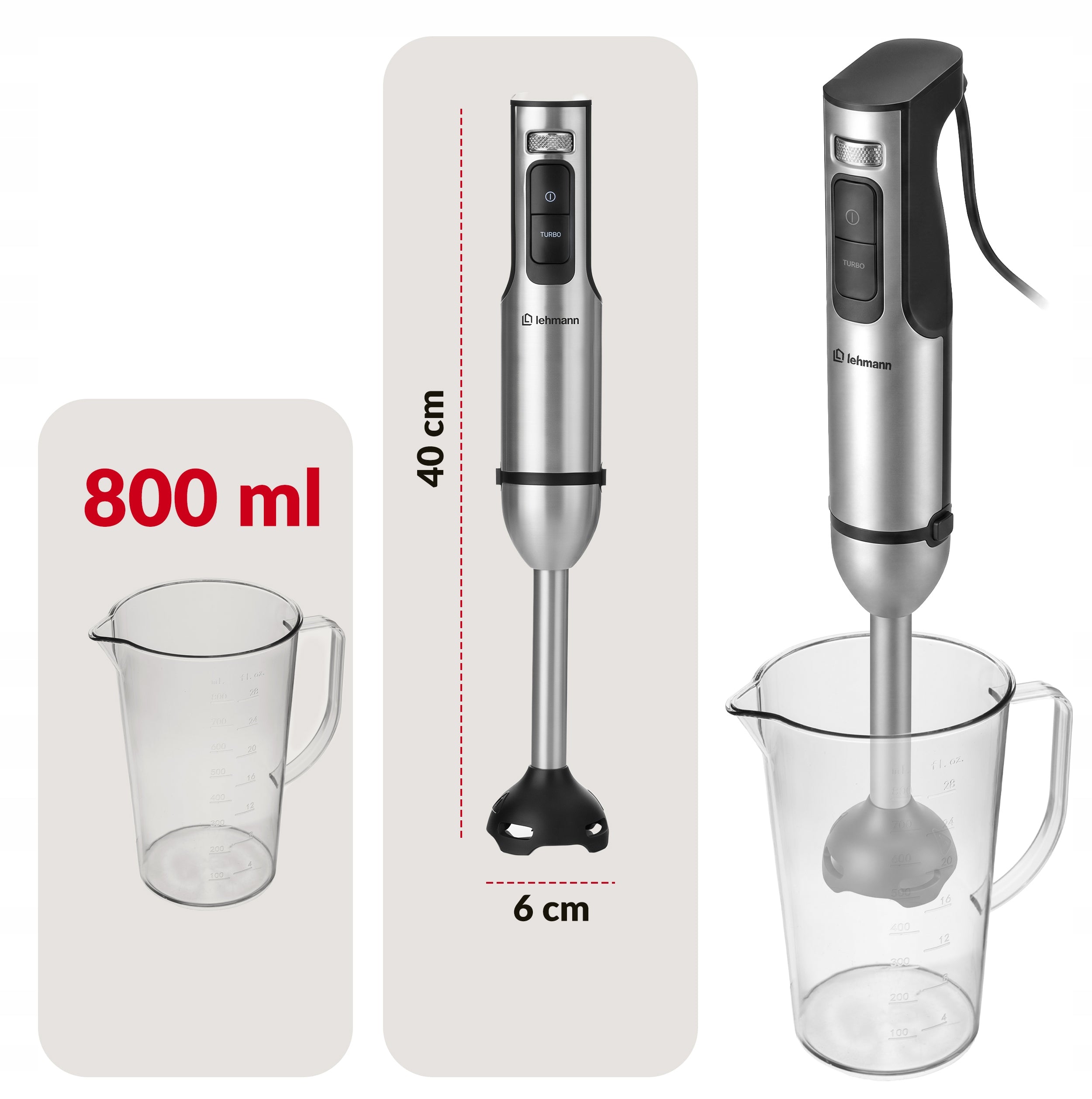 HAND BLENDER 2000W MULTIFUNCTION MIXER WITH LCD DISPLAY SHREDDER Packaging status original
