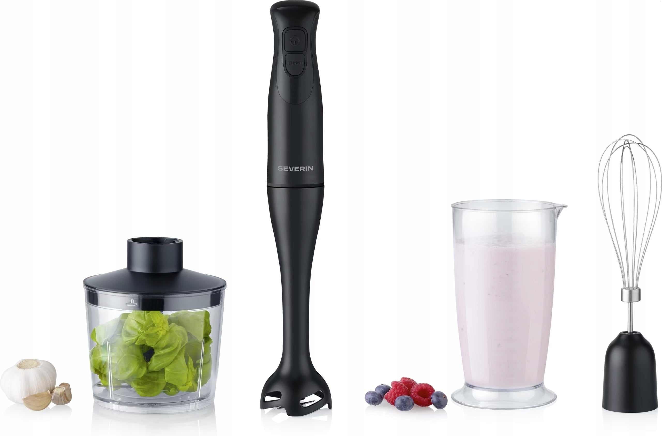HAND BLENDER 350W WHISK SHREDDER 0.7L TURBO SEVERIN SM3762