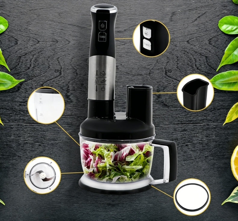 HAND BLENDER 6in1 1500W MIXER SHREDDER FROTHER BLACK Manufacturer code 206366203