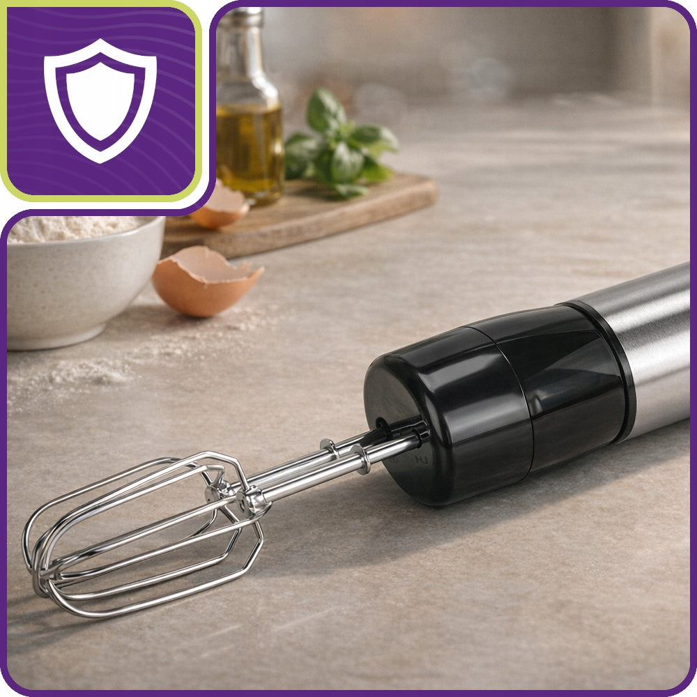 HAND BLENDER 7in1 MULTIFUNCTIONAL MIXER 1500W SILVER TURBO POWERFUL BLADES Packaging status original