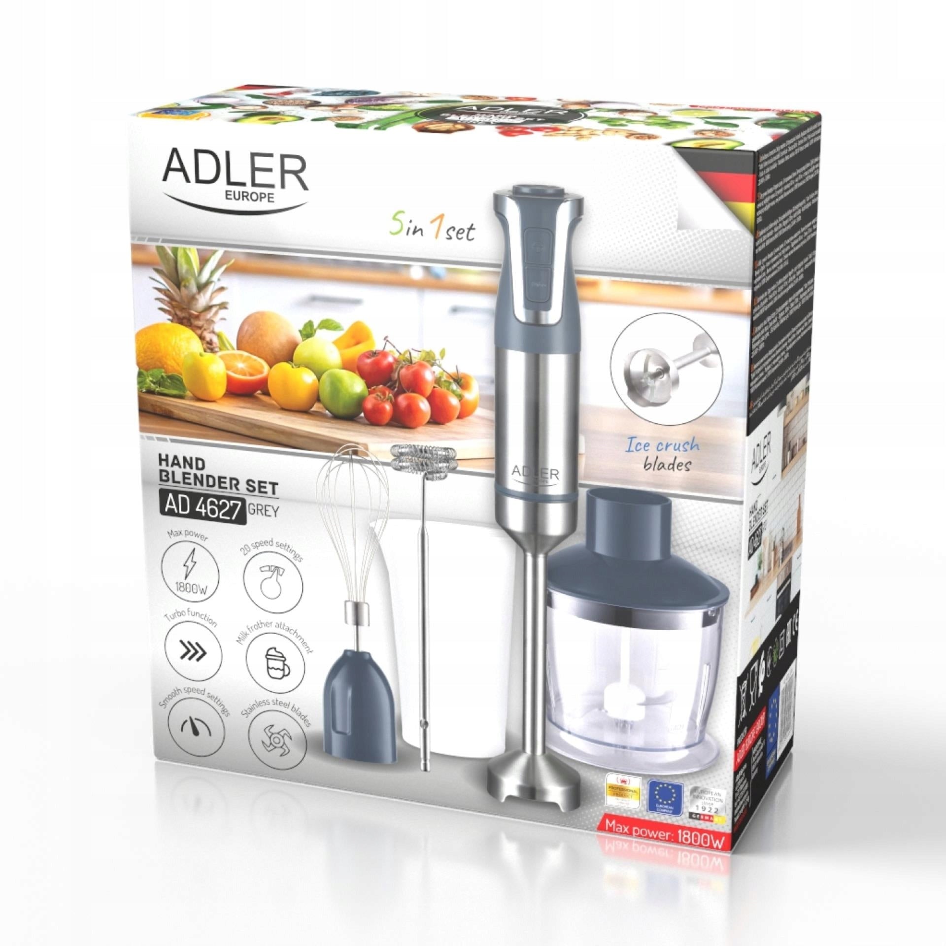 HAND BLENDER ADLER HAND BLENDER MULTIFUNCTIONAL PROFESSIONAL 1500W Brand no brand