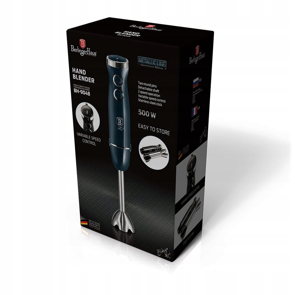 HAND BLENDER AQUAMARINE STEEL 2 SPEEDS Packaging status original