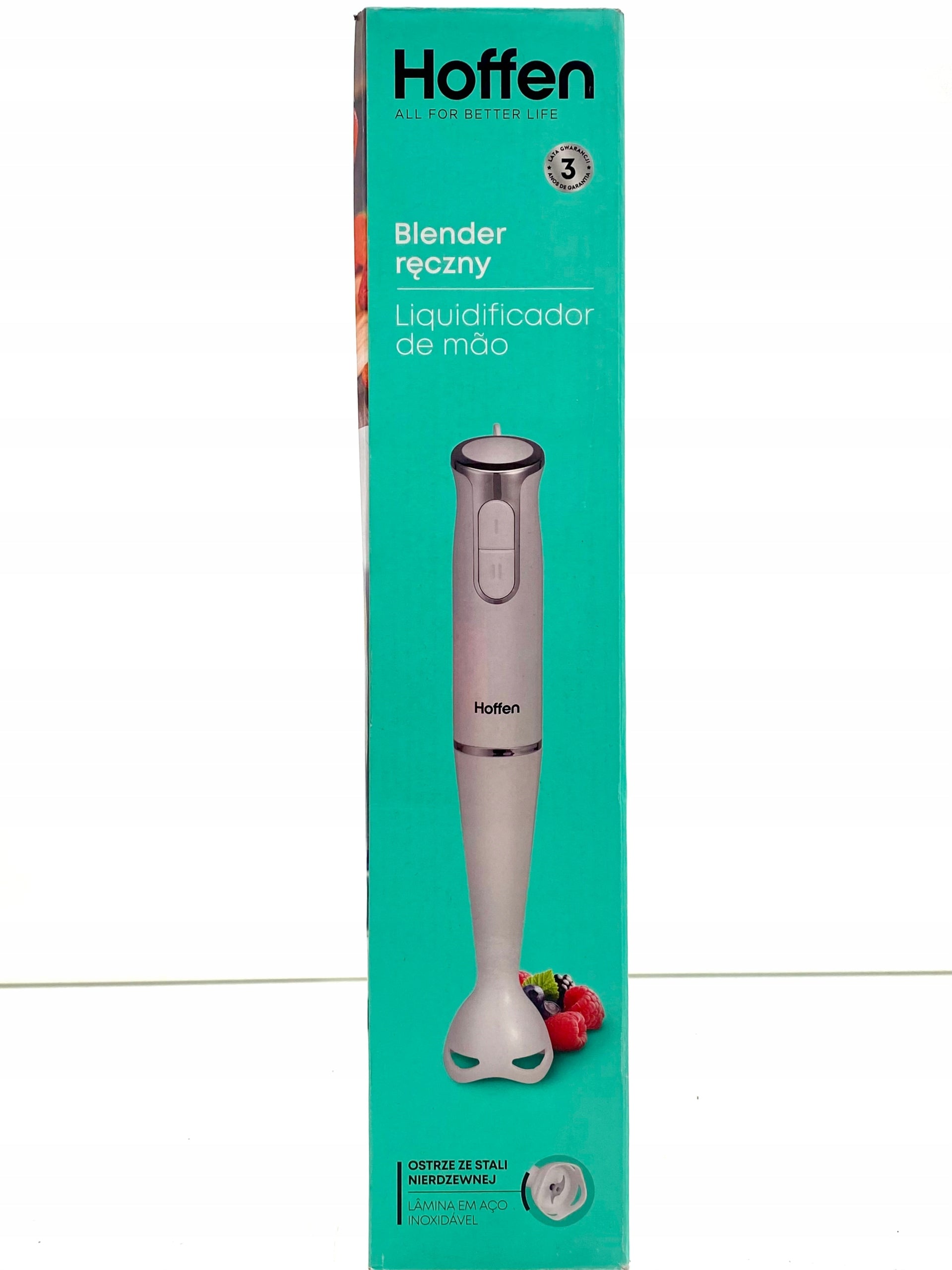 HAND BLENDER HOFFEN WHITE 400W STAINLESS STEEL BLADE Packaging status original