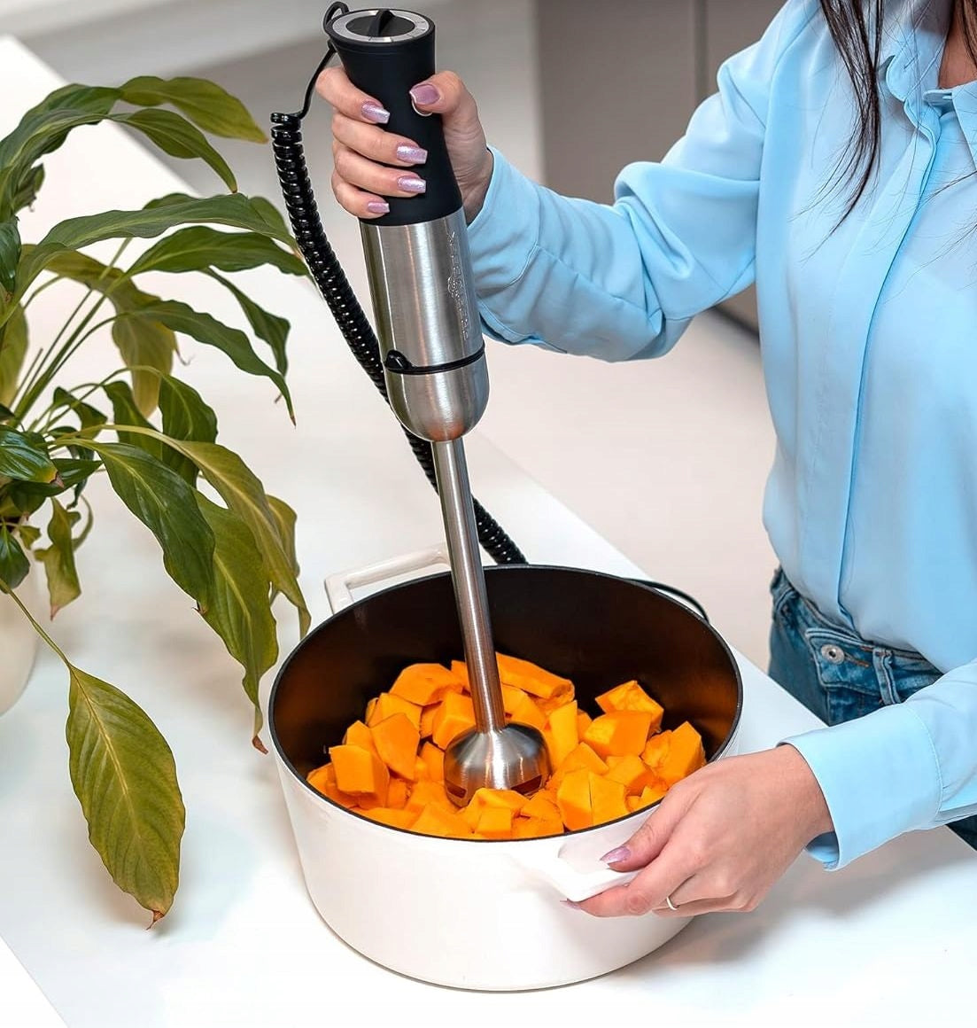 HAND BLENDER KITCHEN MIXER MULTIFUNCTIONAL TURBO INOX STEEL 1000W EAN (GTIN) 4006160010947