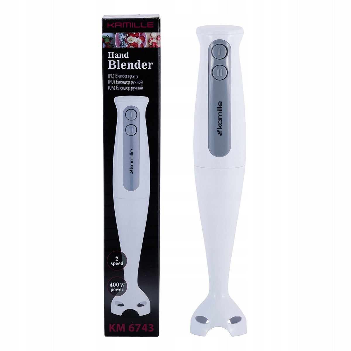 HAND BLENDER KITCHEN ROBOT SHREDDER MIXER POWERFUL KAMILLE Brand Kamille