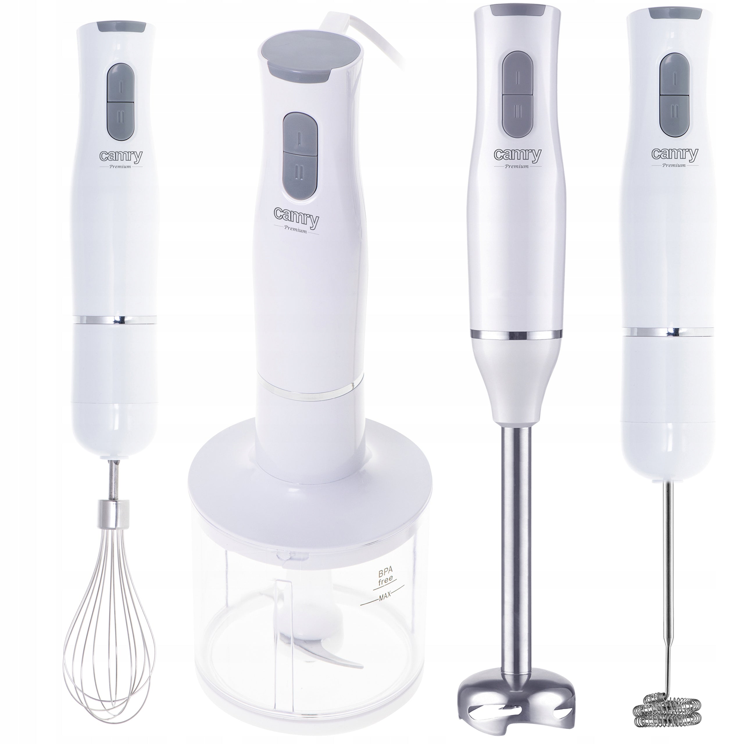 HAND BLENDER MIXER 2 SPEEDS 800W SHREDDER FOAMER CONTAINER Power rating 800 W