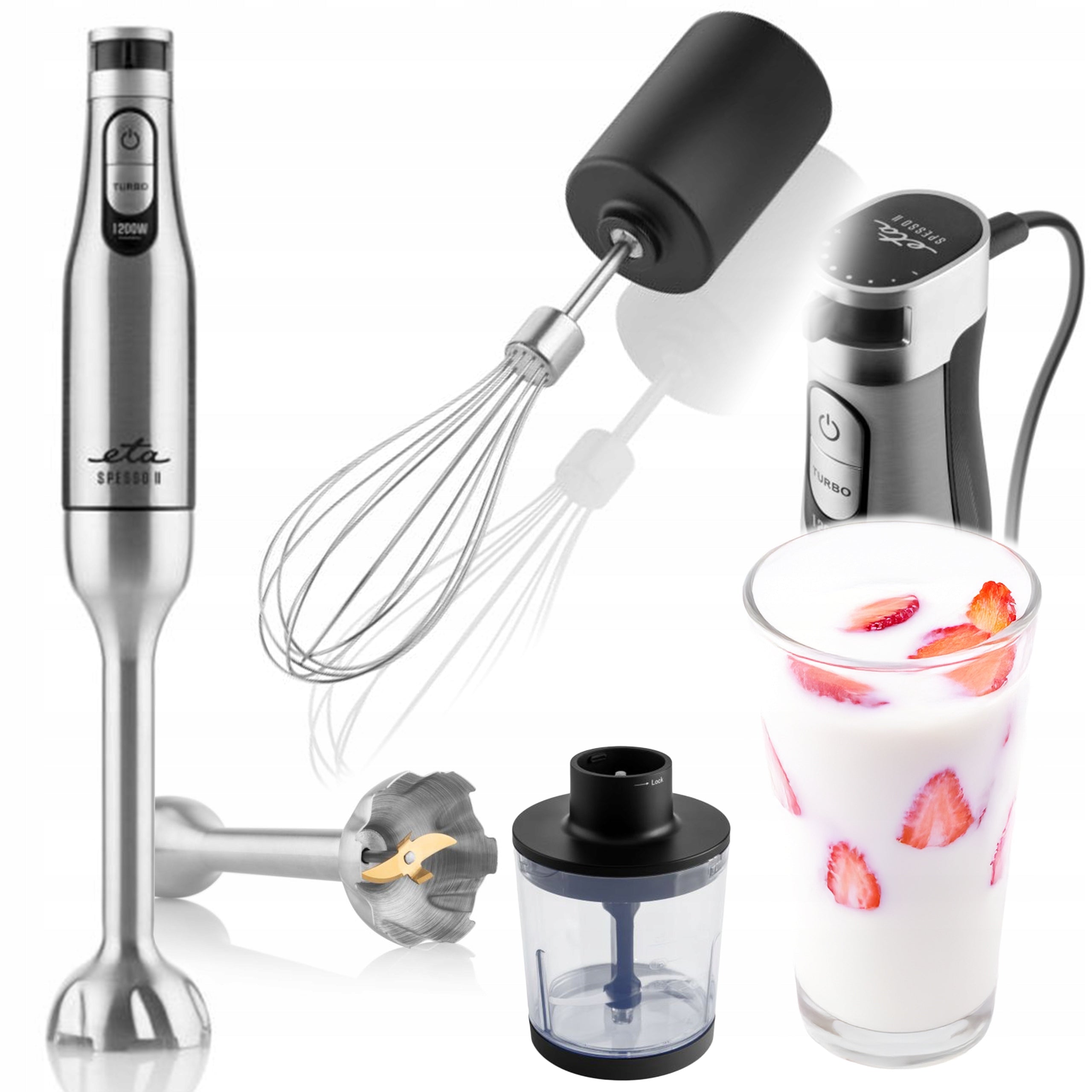 HAND BLENDER MULTIFUNCTION MIXER 1200W GOLD BLADE POWER DESTRUCTION XXL