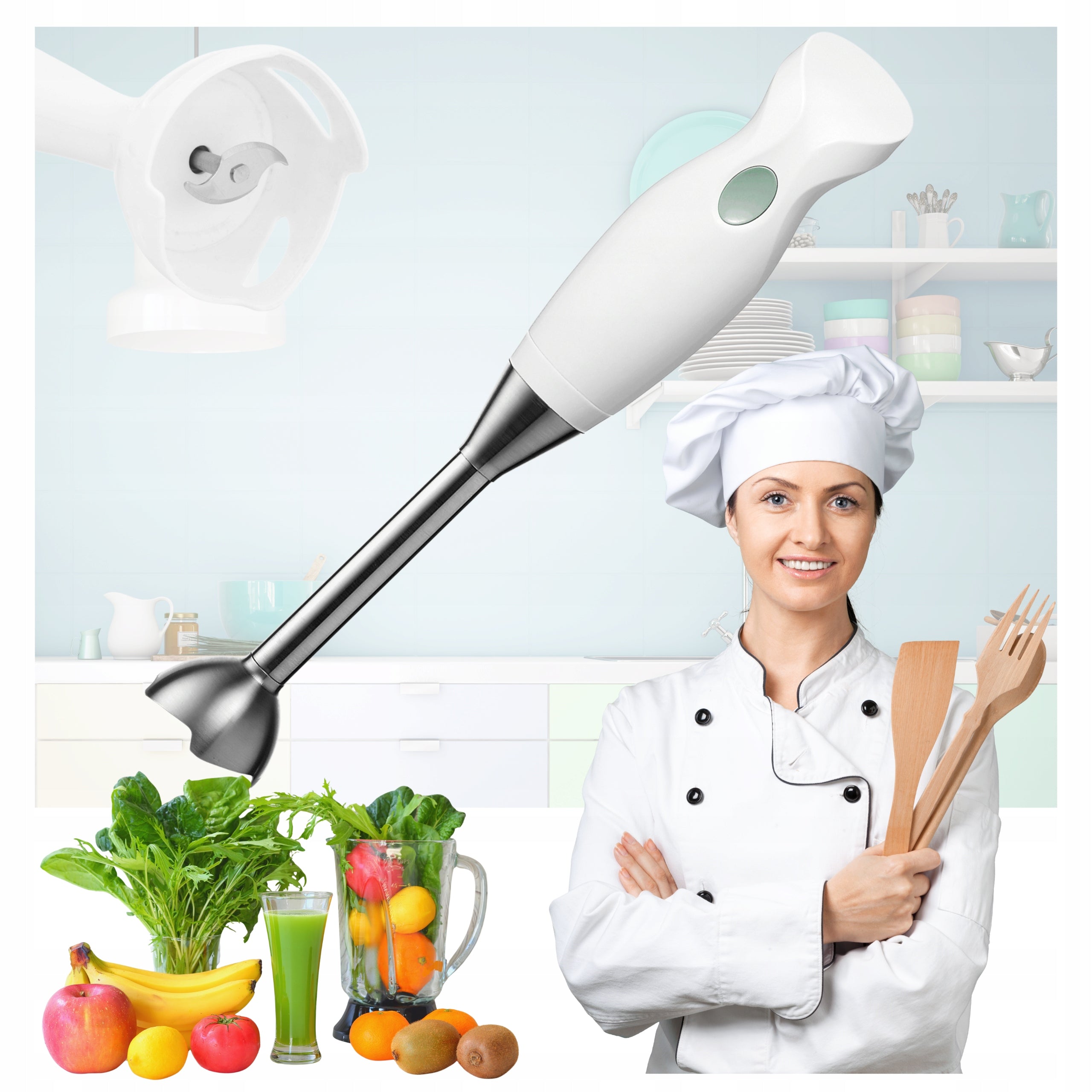 HAND BLENDER MULTIFUNCTION MIXER 300W SHREDDER + PULSE MODE