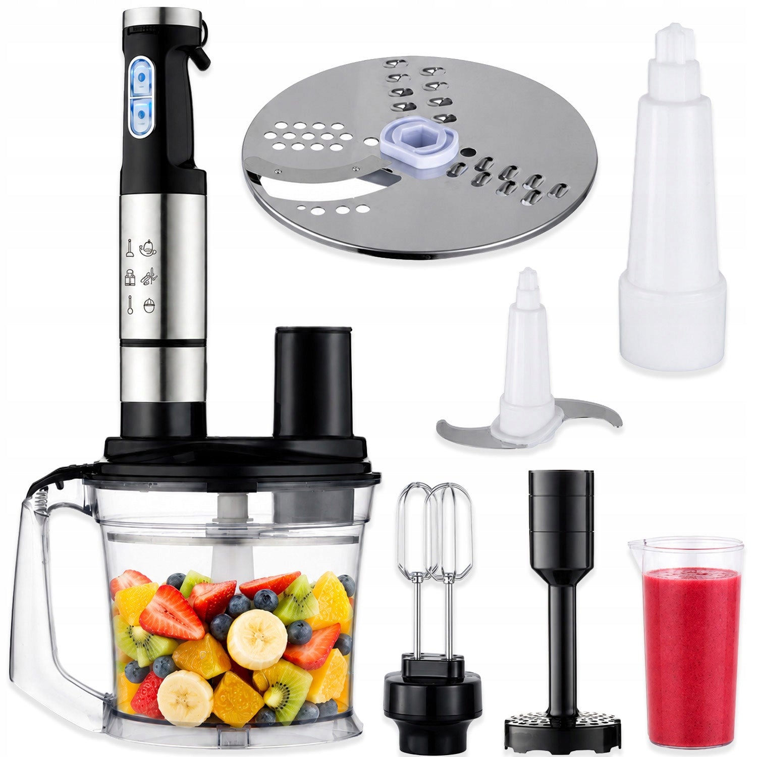 HAND BLENDER MULTIFUNCTION MIXER MALAKASER SET 5IN1 1400W POWERFUL Manufacturer code BLENDER RĘCZNY 1400W ZESTAW 5W1 MEMFLOW