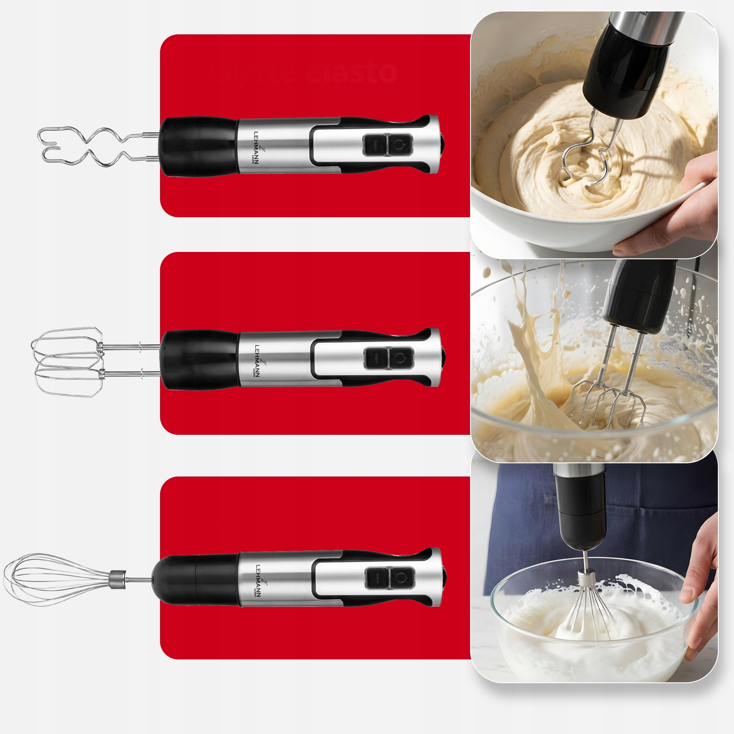 HAND BLENDER MULTIFUNCTION MIXER POWERFUL TURBO BLADE SHREDDER 1200W Manufacturer code BLENDER RĘCZNY MIKSER WIELOFUNKCYJNY LEHMANN