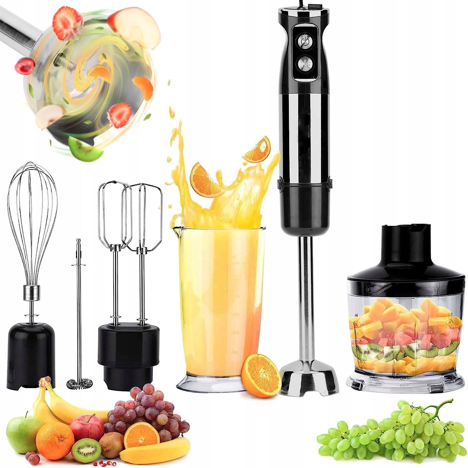 HAND BLENDER MULTIFUNCTION MIXER POWERFUL TURBO BLADE SHREDDER 800W Brand Vertenz