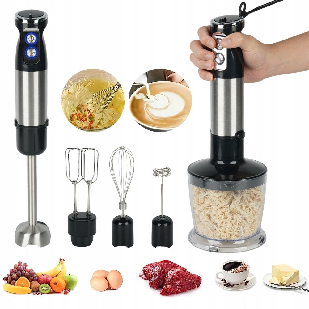 HAND BLENDER MULTIFUNCTION MIXER POWERFUL TURBO BLADE SHREDDER 800W