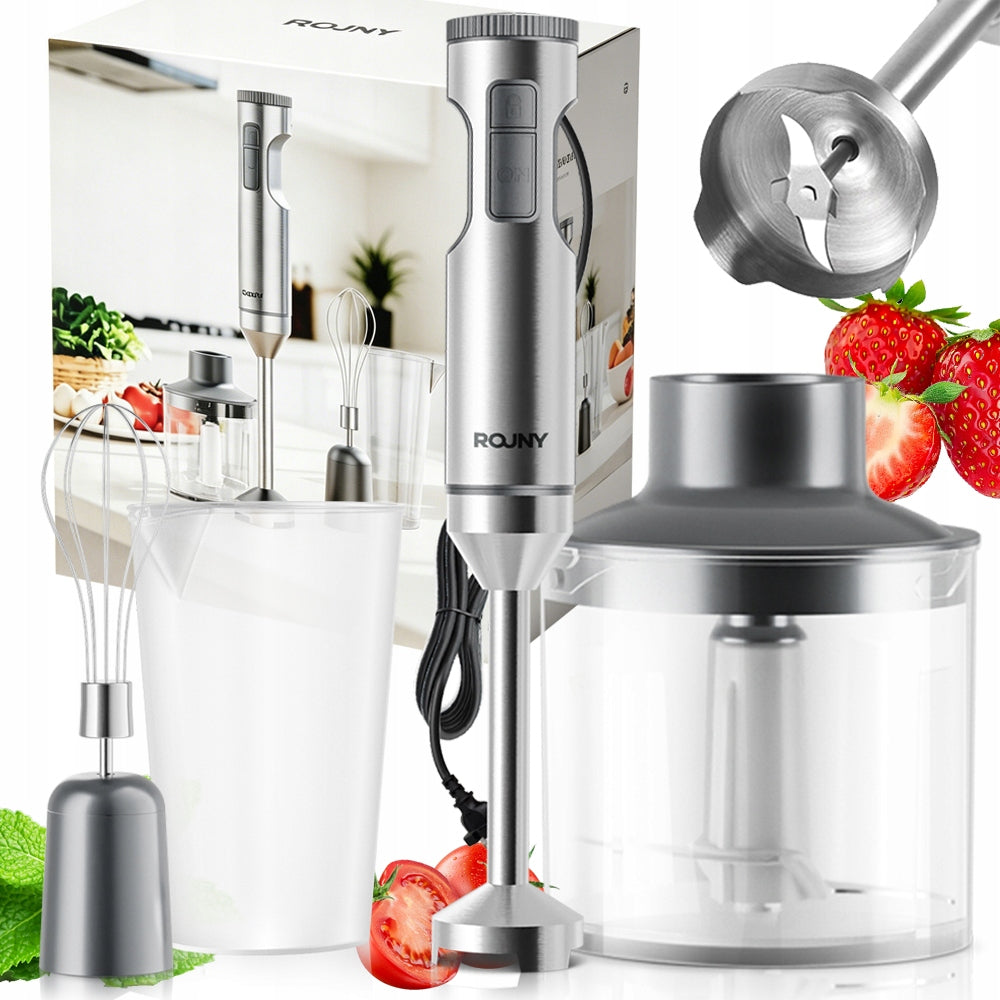 HAND BLENDER MULTIFUNCTION MIXER SHREDDER POWERFUL 4IN1 TITANIUM BLADES