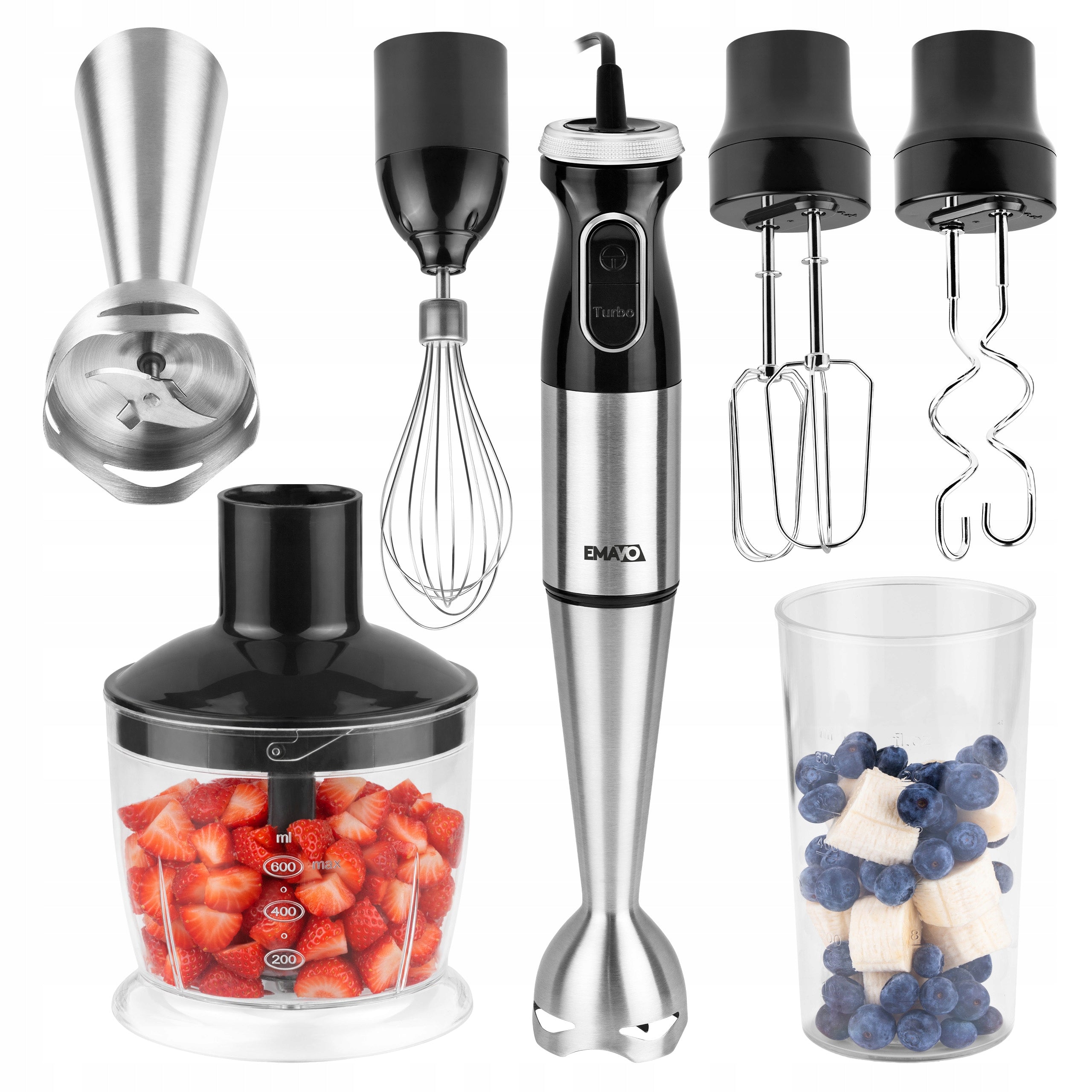 HAND BLENDER MULTIFUNCTION TURBO MIXER POWERFUL 1000W SHREDDER