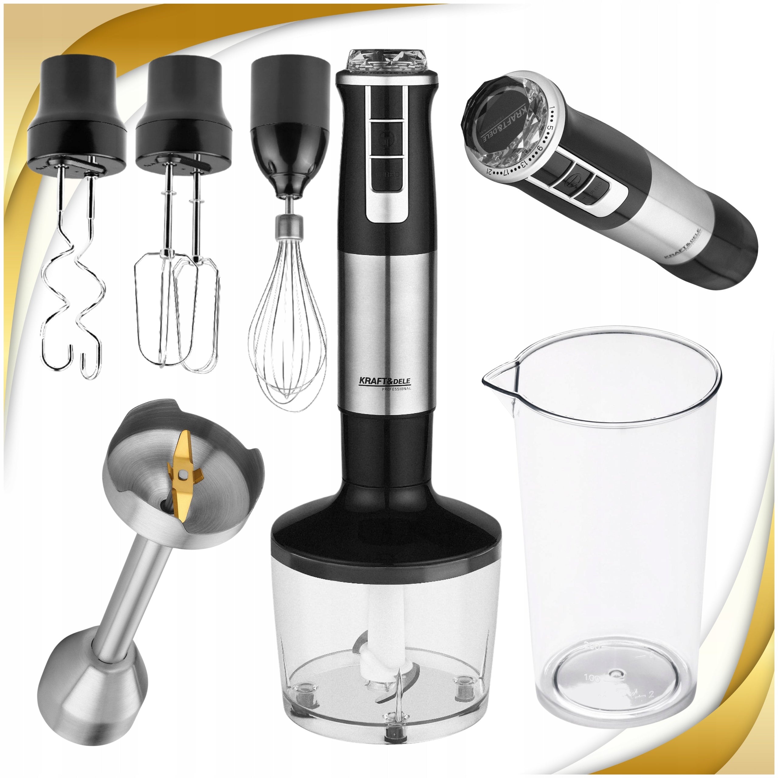 HAND BLENDER MULTIFUNCTION TURBO MODE 1500 IN ICE CRUSHER 7IN1 STRONG Packaging status original