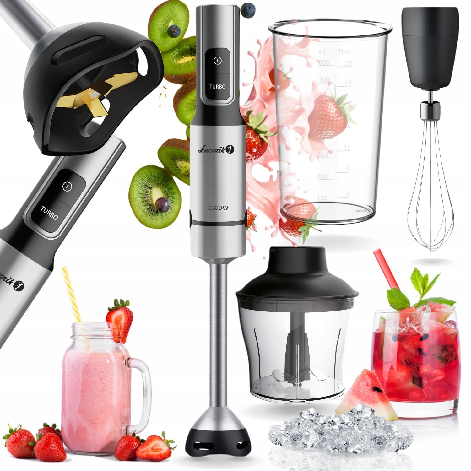 HAND BLENDER MULTIFUNCTIONAL JK 1500 SET 1500W ARCHER SHREDDER